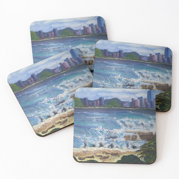 Item preview, Bahía arcoiris - Surf de olas grandes designed and sold by SaltySurfgirl.
