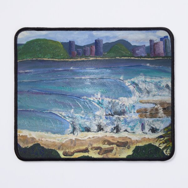 Item preview, Rainbow bay - Big waves surfing  designed and sold by SaltySurfgirl.