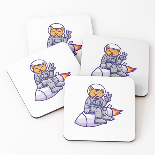Item preview, Cat astronaut - watercolor painting Cat on A Rocket  designed and sold by EliteSayings.