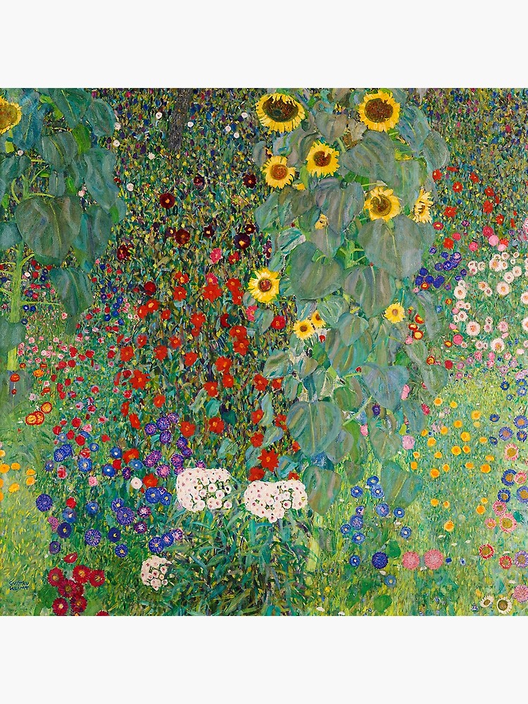 "Gustav Klimt - Farm Garden With Sunflowers (1907)" Poster For Sale By ...