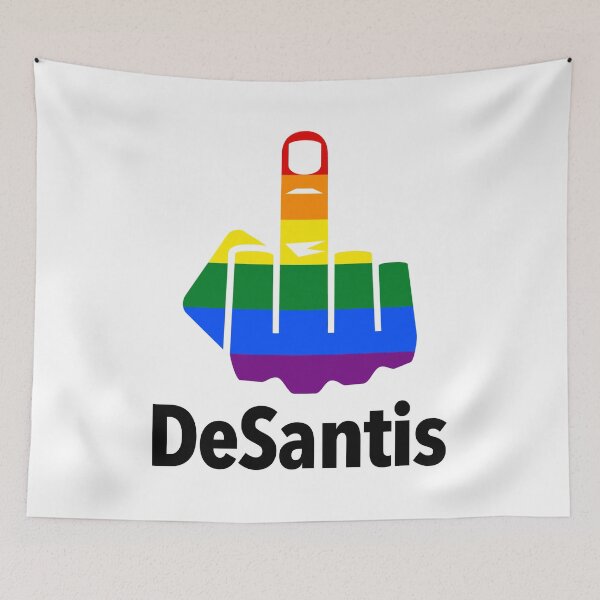 Item preview, FCK DeSantis - Censored with Middle Finger (black) designed and sold by Thelittlelord.