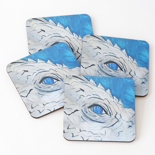 Item preview, Grey and metallic blue fantasy dragon designed and sold by Thedisc0panda.