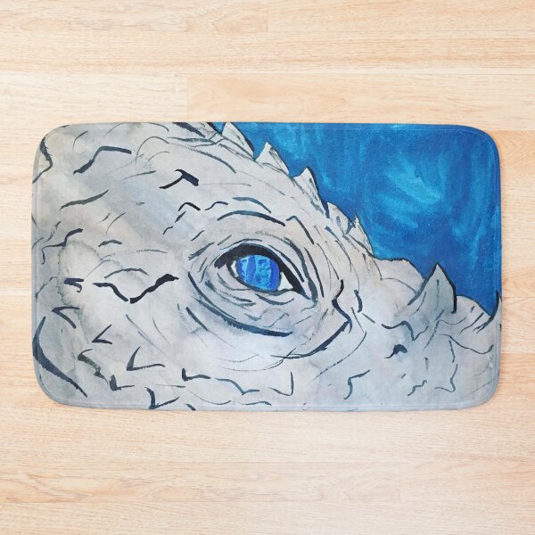 Item preview, Grey and metallic blue fantasy dragon designed and sold by Thedisc0panda.