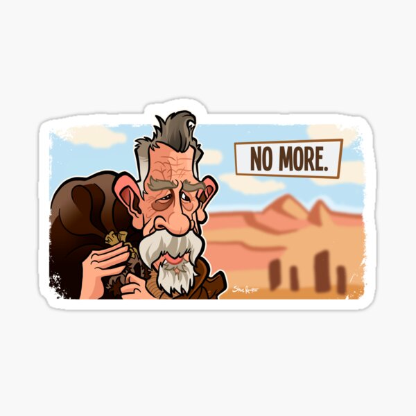 "No More" Sticker by binarygod Redbubble