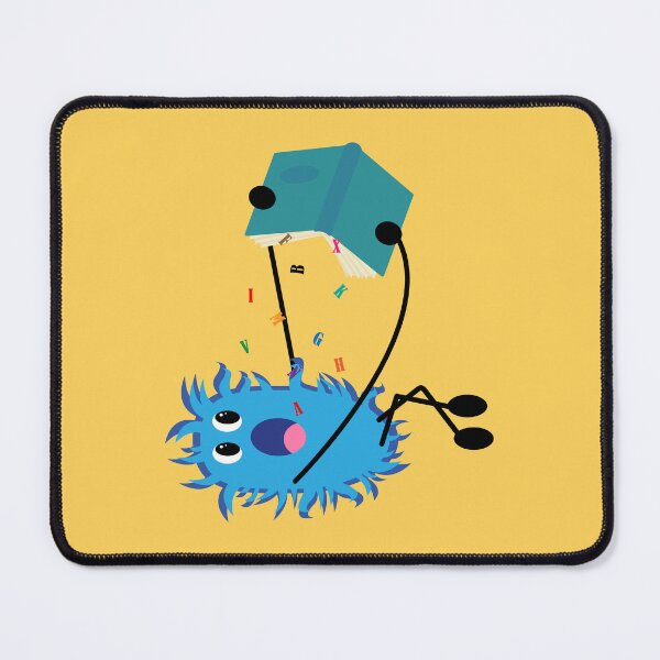 Item preview, The monster of books, hairy and blue monster that eats the letters that fall from a book designed and sold by Martapp.