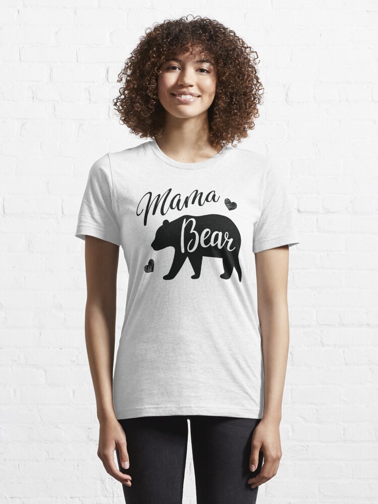 Women's Mama Bear Shirt Mom T Shirt Bear Cubs Family TShirt Clan Mothe