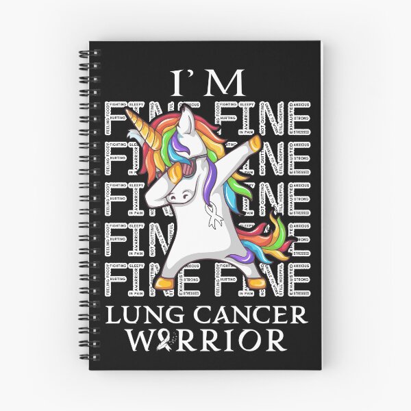 Item preview, Unicorn Lung Cancer Warrior I'm Fine Lung Cancer Awareness designed and sold by Hatjar.