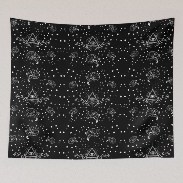 Item preview, Illuminati Cat Napping Witchy Pattern designed and sold by Kipsusaurus.