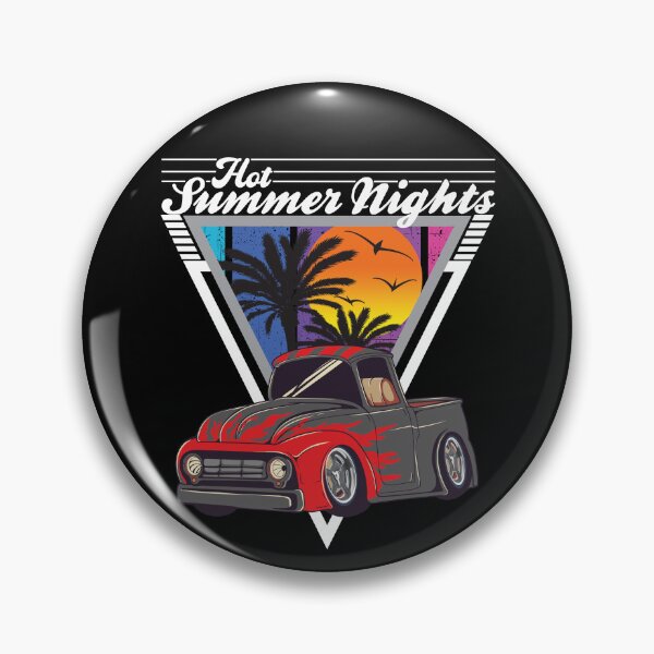 Item preview, Hot Summer Nights 80's Tropical Vintage Retro Custom Pickup Truck designed and sold by CharJens.