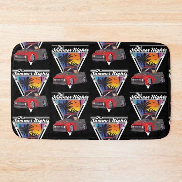 Item preview, Hot Summer Nights 80's Tropical Vintage Retro Custom Pickup Truck designed and sold by CharJens.
