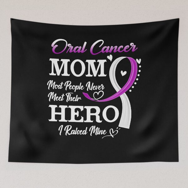 Item preview, Proud Oral Cancer Mom Most People Never Meet Their Hero I Raised Mine Oral Cancer Awareness designed and sold by Kohend.