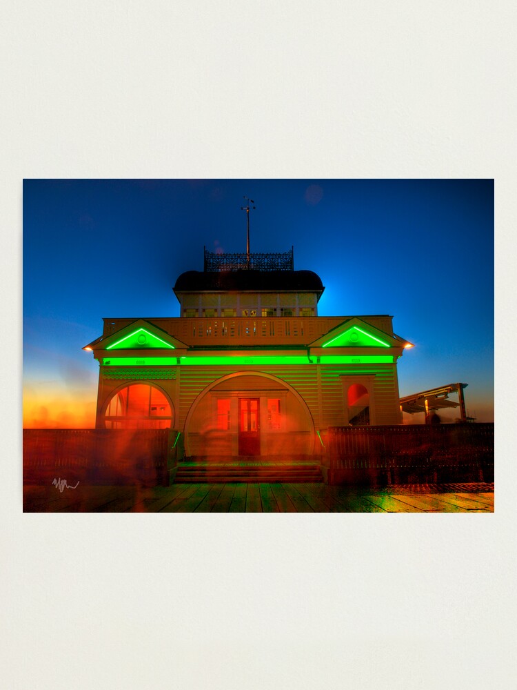 Kirby S Cafe St Kilda Pier Photographic Print By Melinda Redbubble