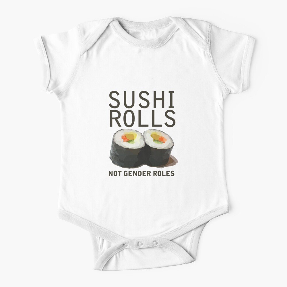 Sushi-Rollen nicht Geschlechterrollen Babystrampler