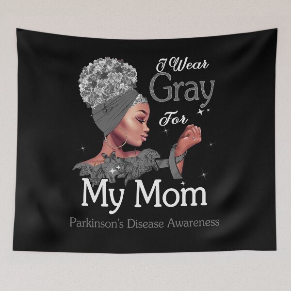 Item preview, Parkinson's Disease Awareness Black Girl I Wear Gray For My Mom designed and sold by tenjun16.