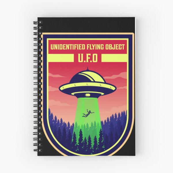 Item preview, UFO abduction,retro badge funny ufo designed and sold by amy greaves.