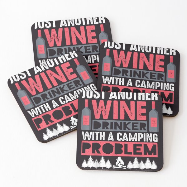 Item preview, Just Another Wine Drinker With Camping Problem Shirt Camping designed and sold by RobertVandivier.