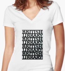 British Library wrought iron decoration Women's Fitted V-Neck T-Shirt