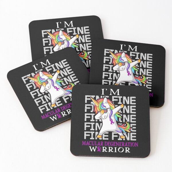 Item preview, Unicorn Macular Degeneration Warrior I'm Fine Macular Degeneration Awareness designed and sold by Hatjar.
