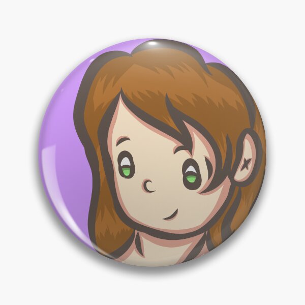 Item preview, Cute redhead girl doodle with purple background designed and sold by Thedisc0panda.