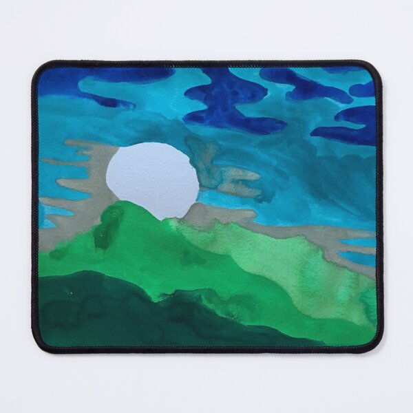 Item preview, Blue-Green Gouache landscape study designed and sold by Thedisc0panda.
