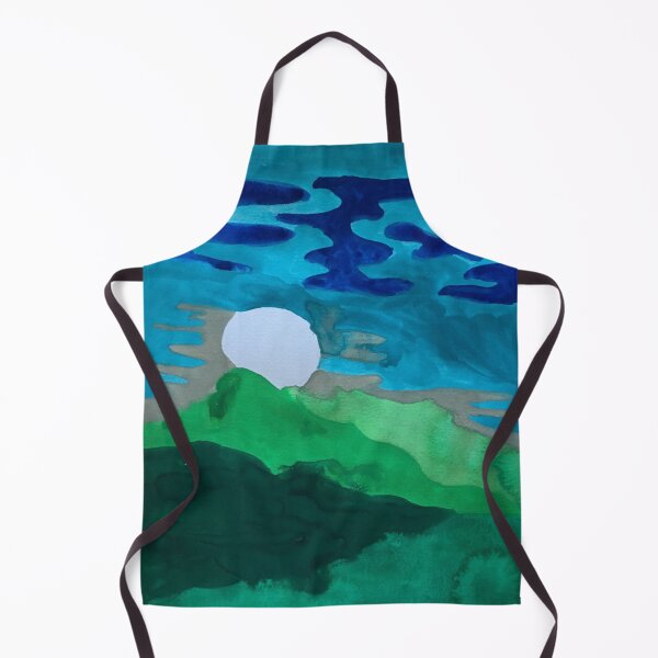 Item preview, Blue-Green Gouache landscape study designed and sold by Thedisc0panda.
