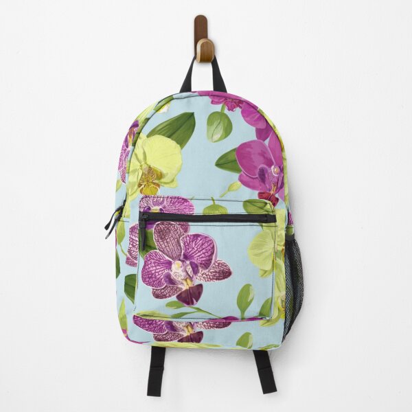Item preview, Digital Purple Yellow Orchid Flowers Tropical Pattern designed and sold by WearWolfDesigns.