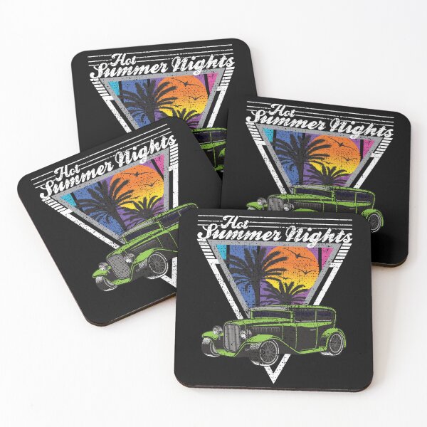 Item preview, Hot Summer Nights 80's Tropical Vintage Retro Hot Rod Sedan designed and sold by CharJens.
