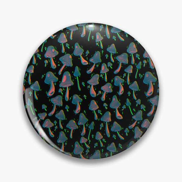 Item preview, Seamless glitched mushrooms designed and sold by AwkwardCrow.