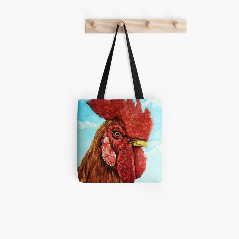 ROOSTER - realistic oil painting farm animal Tote Bag