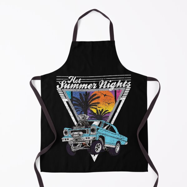 Item preview, Hot Summer Nights 80's Tropical Vintage Retro Dragstrip Muscle Car designed and sold by CharJens.