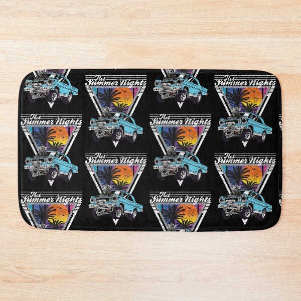 Item preview, Hot Summer Nights 80's Tropical Vintage Retro Dragstrip Muscle Car designed and sold by CharJens.