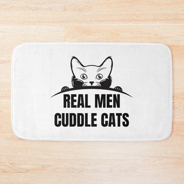 Item preview, Real men cuddle cats designed and sold by The Love Quill.