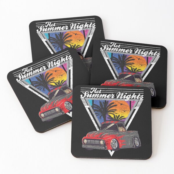 Item preview, Hot Summer Nights 80's Tropical Vintage Retro Custom Pickup Truck designed and sold by CharJens.