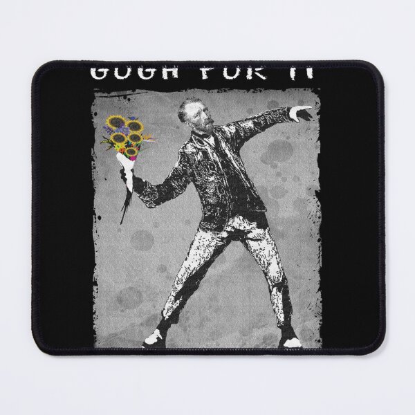 Item preview, Gogh For It - Banksy Van Gogh Throwing Flowers| Perfect Gift designed and sold by sylviazama.