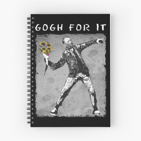 Item preview, Gogh For It - Banksy Van Gogh Throwing Flowers| Perfect Gift designed and sold by sylviazama.