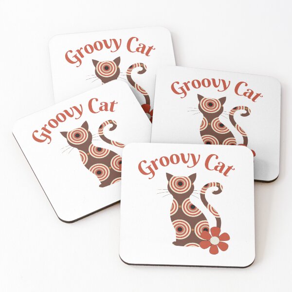 Item preview, Retro Groovy Cat designed and sold by HappyLifeCreate.