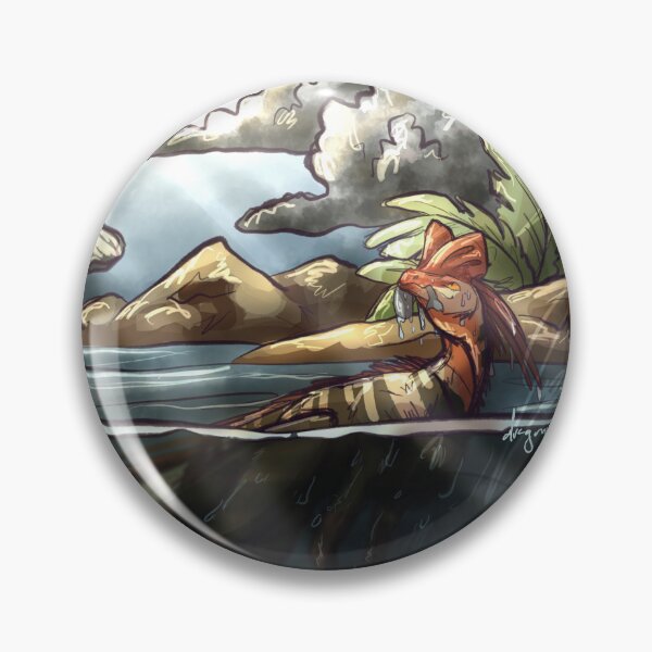 Item preview, Dilophosaurus fishing in the Jurassic designed and sold by DragonJade.