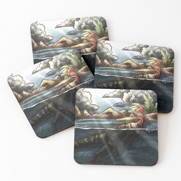 Item preview, Dilophosaurus fishing in the Jurassic designed and sold by DragonJade.