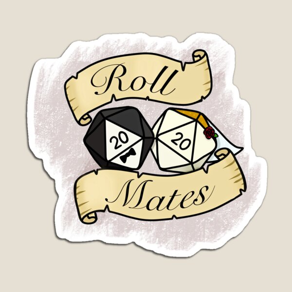 Aperçu de l'œuvre Roll Mates - Donjons et Dragons Mariage / Anniversaire créée et vendue par DinkyDice.