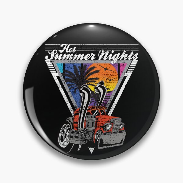 Item preview, Hot Summer Nights 80's Tropical Vintage Retro Custom Semi Tractor designed and sold by CharJens.