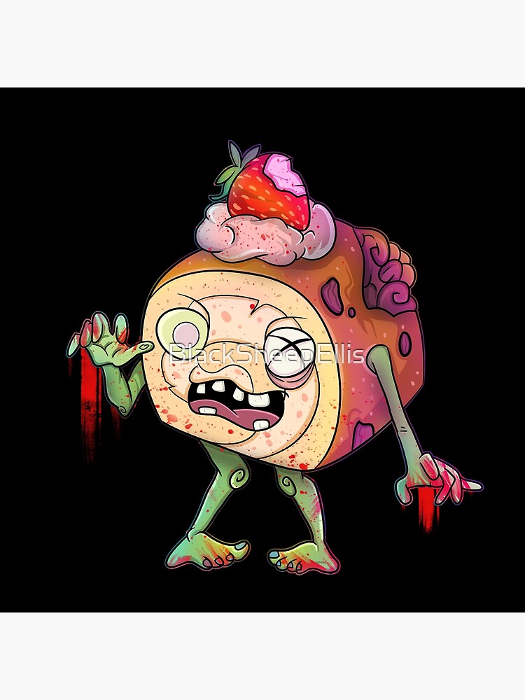 "Cute Strawberry Zombie Cake " Poster by BlackSheepEllis Redbubble