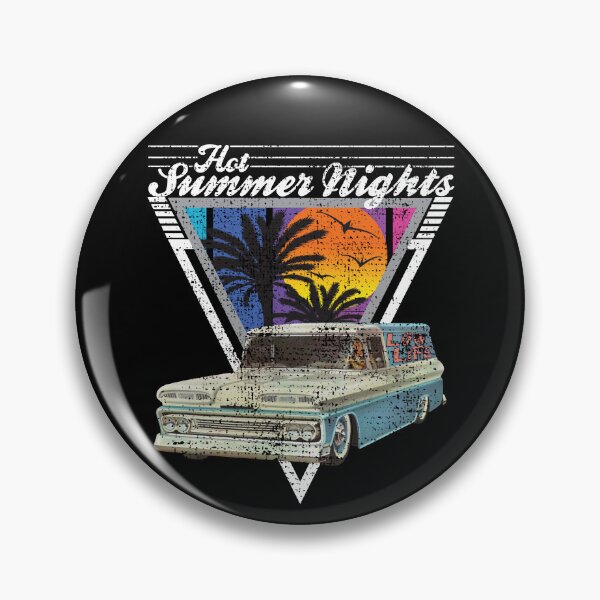 Item preview, Hot Summer Nights 80's Tropical Vintage Retro Custom Panel Truck designed and sold by CharJens.
