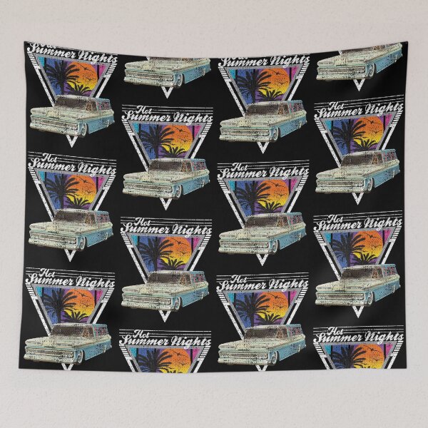Item preview, Hot Summer Nights 80's Tropical Vintage Retro Custom Panel Truck designed and sold by CharJens.