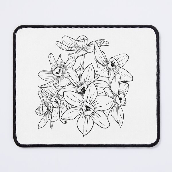 Item preview, Minimalist Paperwhite Flowers Line Drawing designed and sold by makesbymiss.