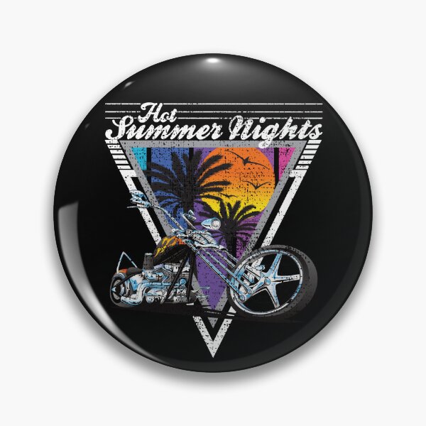 Item preview, Hot Summer Nights 80's Tropical Vintage Retro Custom Chopper designed and sold by CharJens.
