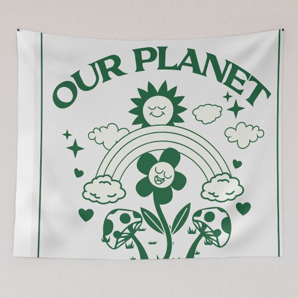 Item preview, Be Kind To Our Planet Cute Quote, Retro 70s designed and sold by lucentartshop1.