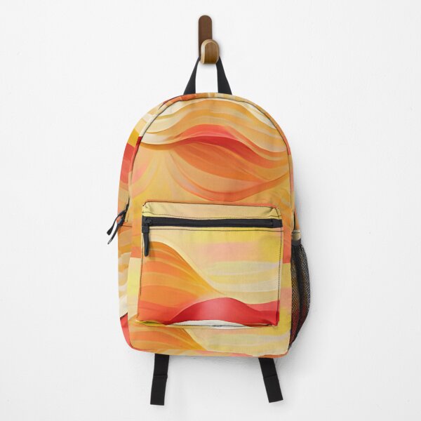 Item preview, red yellow and orange waves abstract designed and sold by AIArtwork21.
