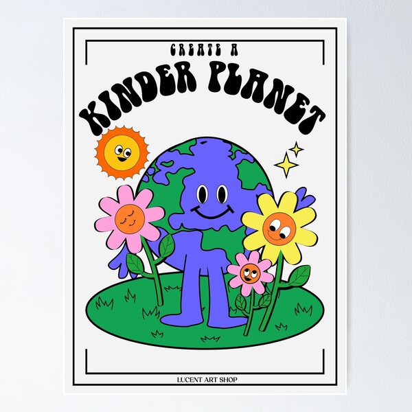 Artikel-Vorschau von Erstellen Sie ein süßes Zitat von Kinder Planet, Retro 70er, designt und verkauft von lucentartshop1.
