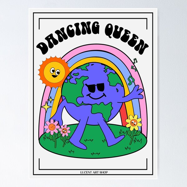 Artikel-Vorschau von Dancing Queen, süßes Zitat, Retro 70er, designt und verkauft von lucentartshop1.