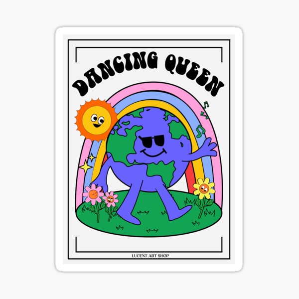 Artikel-Vorschau von Dancing Queen, süßes Zitat, Retro 70er, designt und verkauft von lucentartshop1.